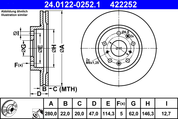 Brake Disc (Front axle)  Art. 24012202521