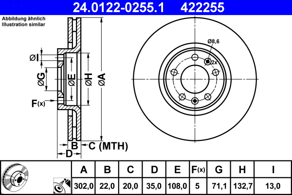 Brake Disc (Rear axle)  Art. 24012202551