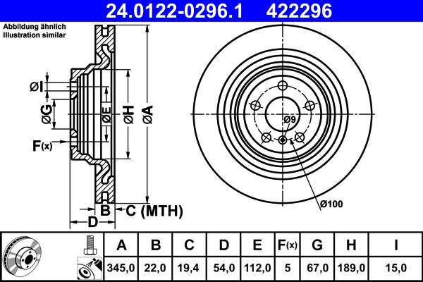 Brake Disc (Rear axle)  Art. 24012202961