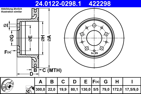 Brake Disc (Rear axle)  Art. 24012202981