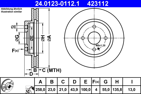 Brake Disc (Front axle)  Art. 24012301121