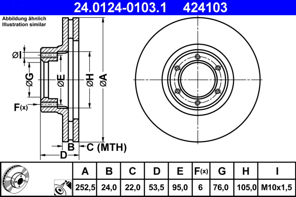 Brake Disc (Front axle)  Art. 24012401031