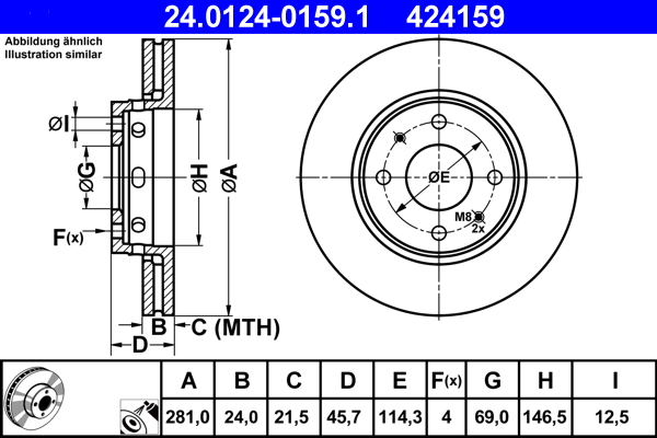 Brake Disc (Front axle)  Art. 24012401591