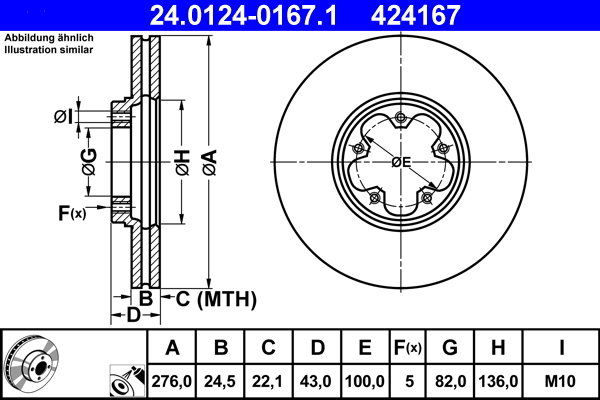 Brake Disc (Front axle)  Art. 24012401671