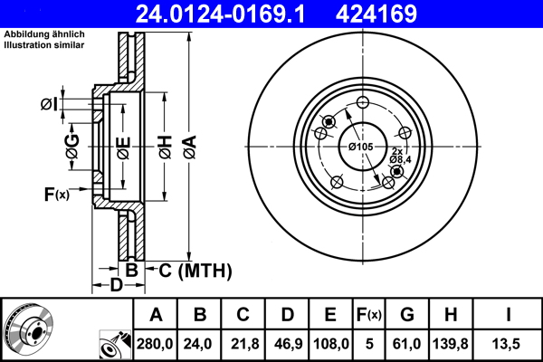 Brake Disc (Front axle)  Art. 24012401691