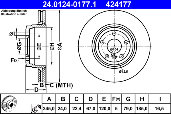 Brake Disc (Rear axle)  Art. 24012401771