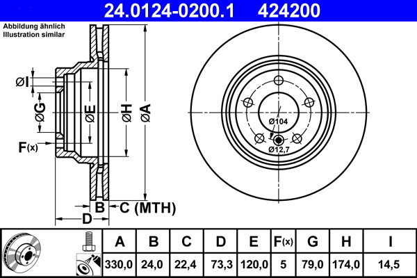 Brake Disc (Front axle)  Art. 24012402001