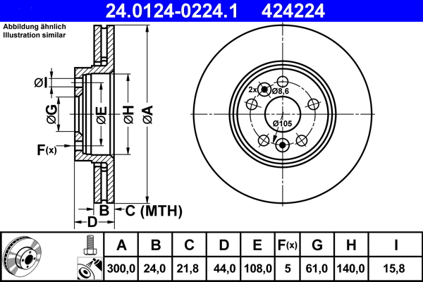 Brake Disc (Front axle)  Art. 24012402241