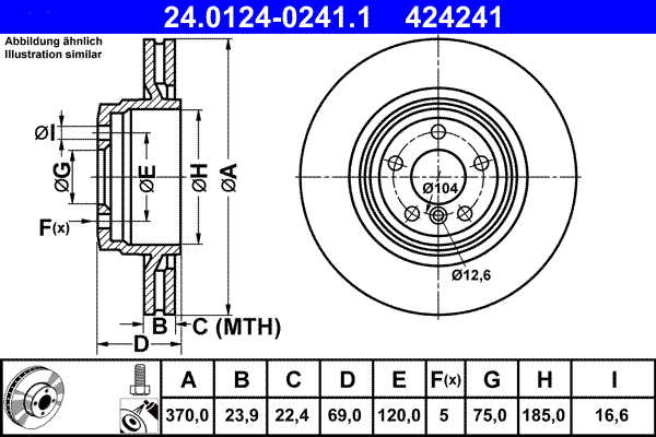 Brake Disc (Rear axle)  Art. 24012402411