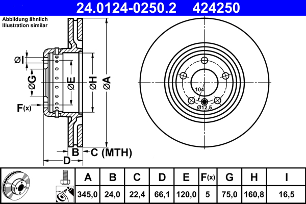 Brake Disc (Rear axle)  Art. 24012402502