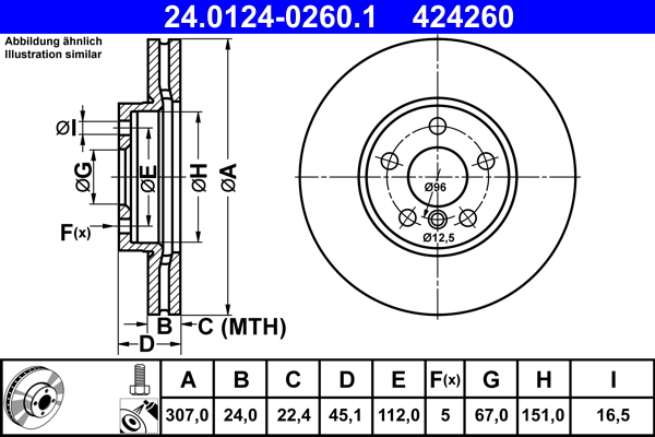 Brake Disc (Front axle)  Art. 24012402601