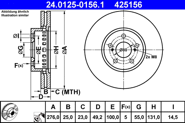 Brake Disc (Front axle)  Art. 24012501561