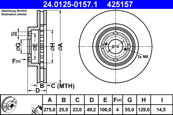 Brake Disc (Front axle)  Art. 24012501571