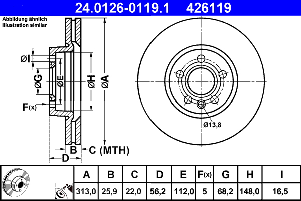 Brake Disc (Front axle)  Art. 24012601191