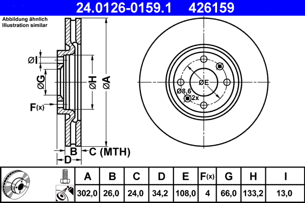 Brake Disc (Front axle)  Art. 24012601591