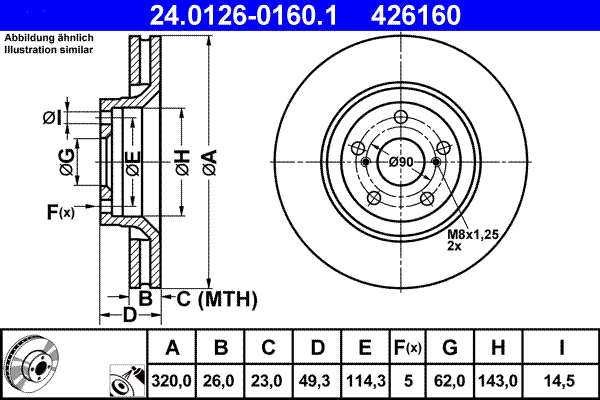 Brake Disc (Front axle)  Art. 24012601601