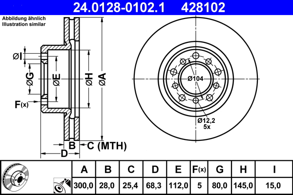 Brake Disc (Rear axle)  Art. 24012801021