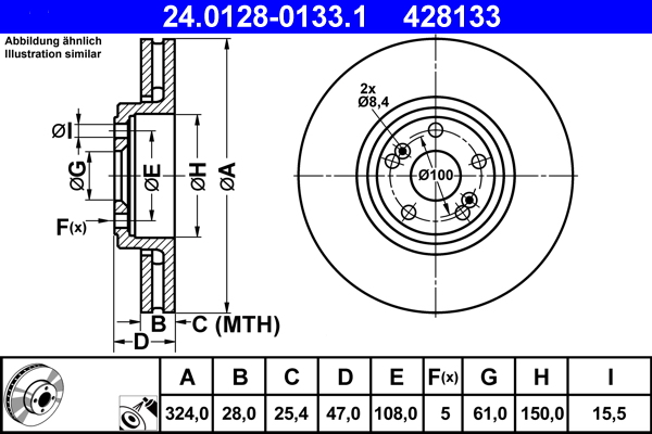 Brake Disc (Rear axle, Front axle)  Art. 24012801331