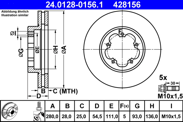 Brake Disc (Front axle)  Art. 24012801561