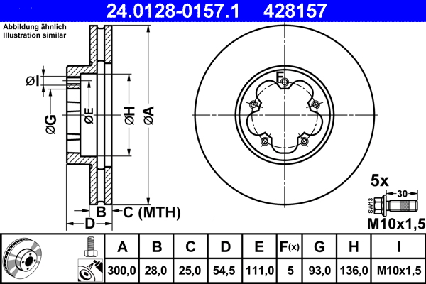 Brake Disc (Front axle)  Art. 24012801571