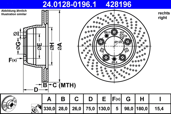 Brake Disc (Rear axle, right)  Art. 24012801961