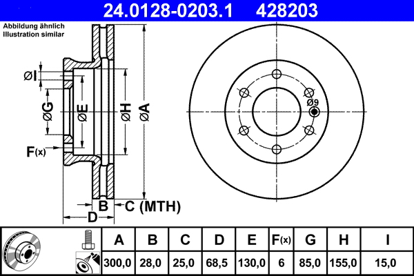 Brake Disc (Front axle)  Art. 24012802031