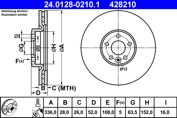 Brake Disc (Front axle)  Art. 24012802101