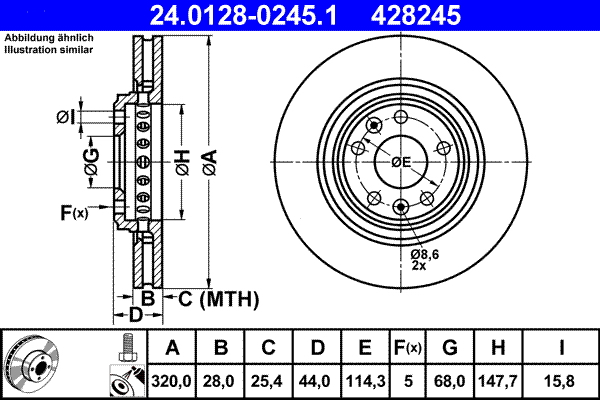 Brake Disc (Front axle)  Art. 24012802451