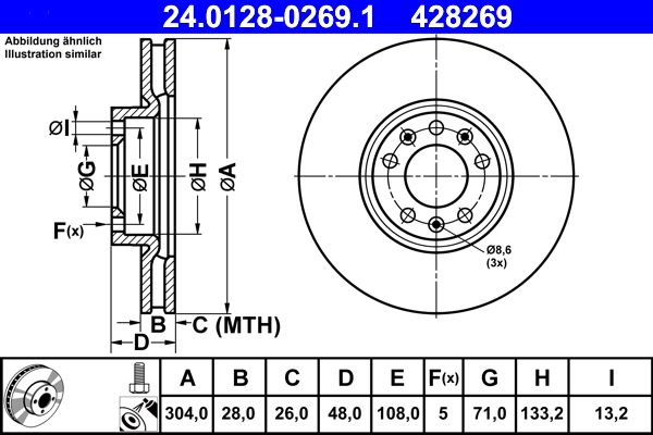 Brake Disc (Front axle)  Art. 24012802691