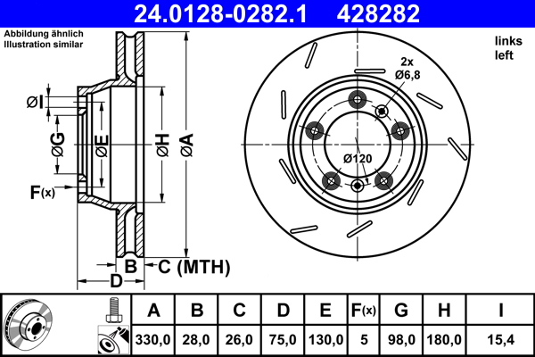 Brake Disc (Ventilated, inside)  Art. 24012802821