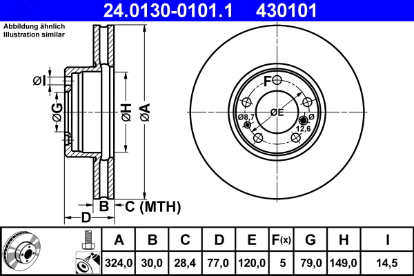 Brake Disc (Front axle)  Art. 24013001011