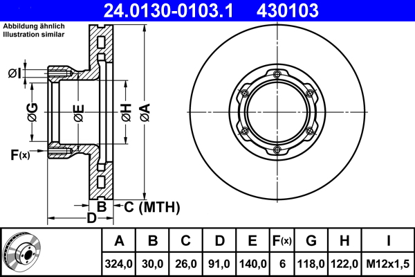 Brake Disc (Front axle)  Art. 24013001031