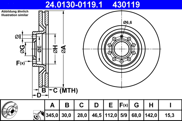 Brake Disc (Front axle)  Art. 24013001191