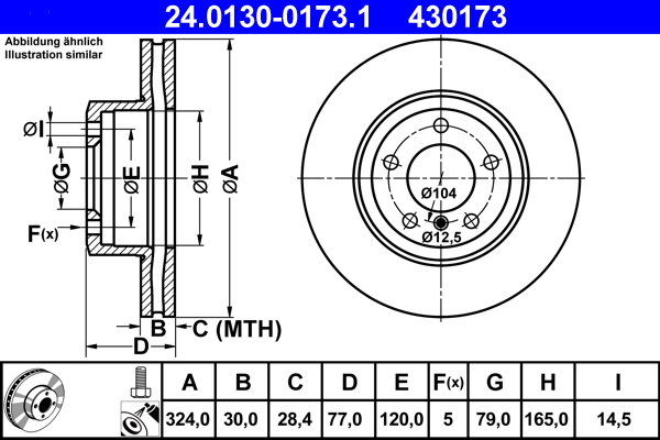 Brake Disc (Front axle)  Art. 24013001731