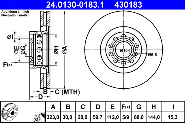 Brake Disc (Front axle)  Art. 24013001831