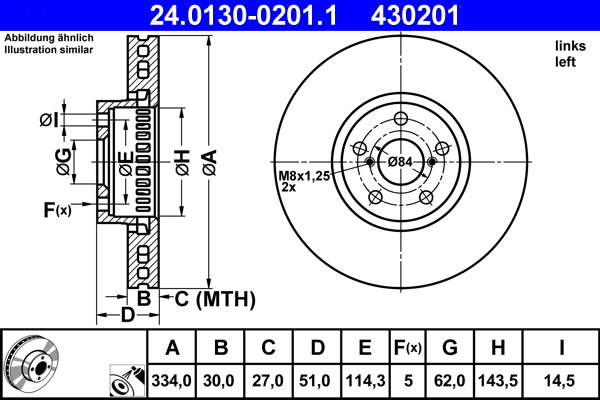 Brake Disc (Front axle)  Art. 24013002011