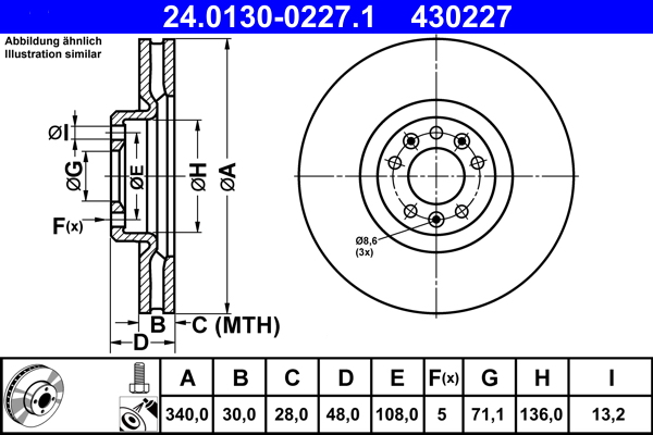 Brake Disc (Front axle)  Art. 24013002271