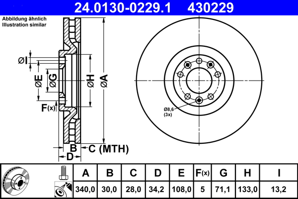 Brake Disc (Front axle)  Art. 24013002291