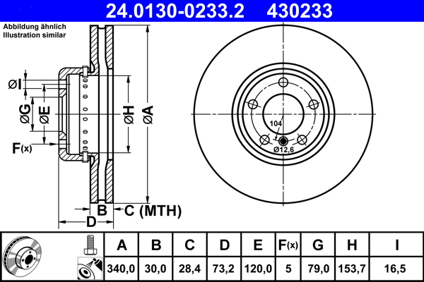 Brake Disc (Front axle)  Art. 24013002332