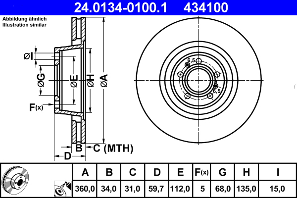 Brake Disc (Front axle)  Art. 24013401001