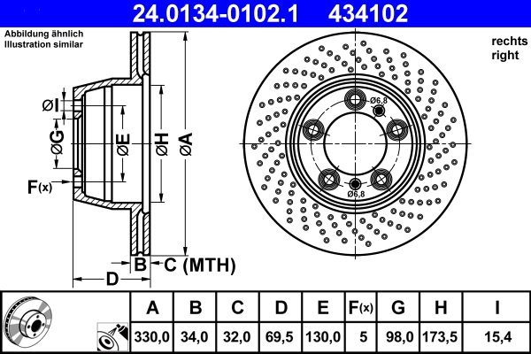 Brake Disc (Front axle, right)  Art. 24013401021