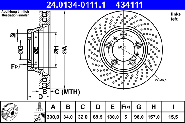 Brake Disc (Front axle)  Art. 24013401111