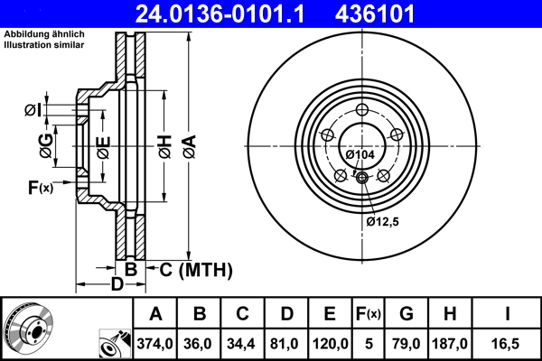 Brake Disc (Front axle)  Art. 24013601011