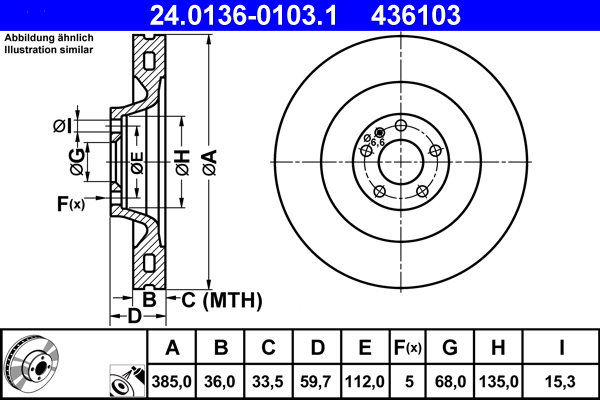 Brake Disc (Front axle)  Art. 24013601031