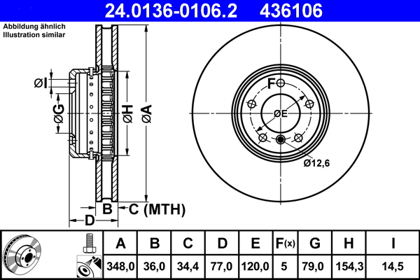 Brake Disc (Front axle)  Art. 24013601062