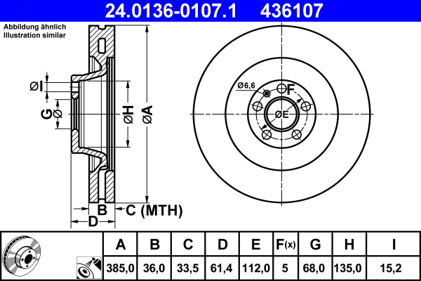 Brake Disc (Front axle)  Art. 24013601071