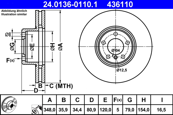 Brake Disc (Front axle)  Art. 24013601101