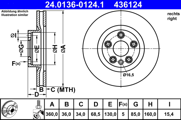 Brake Disc (Front axle, right)  Art. 24013601241