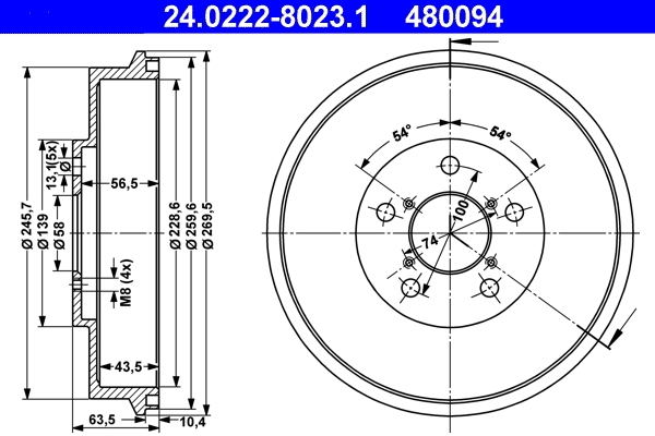 Brake Drum (Rear axle)  Art. 24022280231