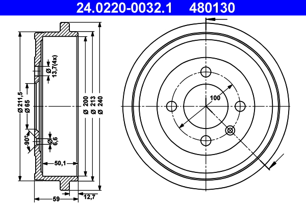 Brake Drum (Rear axle)  Art. 24022000321